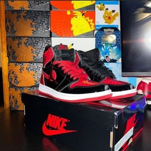 thentic Jordan 1 retro high og, with the box,  authentic box tag still on it